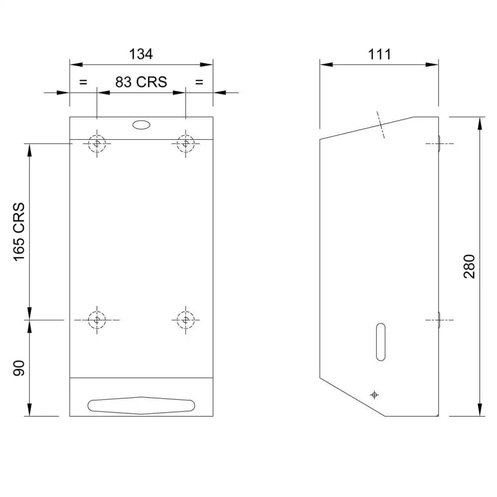 11.3551 Dolphin Wall Mounted Bulk Pack Toilet Tissue Dispenser - Image 3