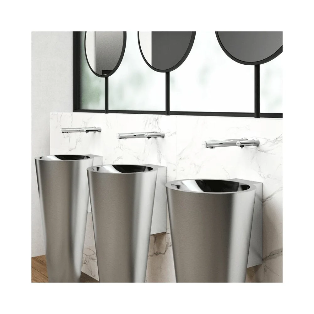 379MCH DELABIE BINOPTIC Cross Wall Mains Supplied Wall Mounted Electronic Mixer Tap - Image 3