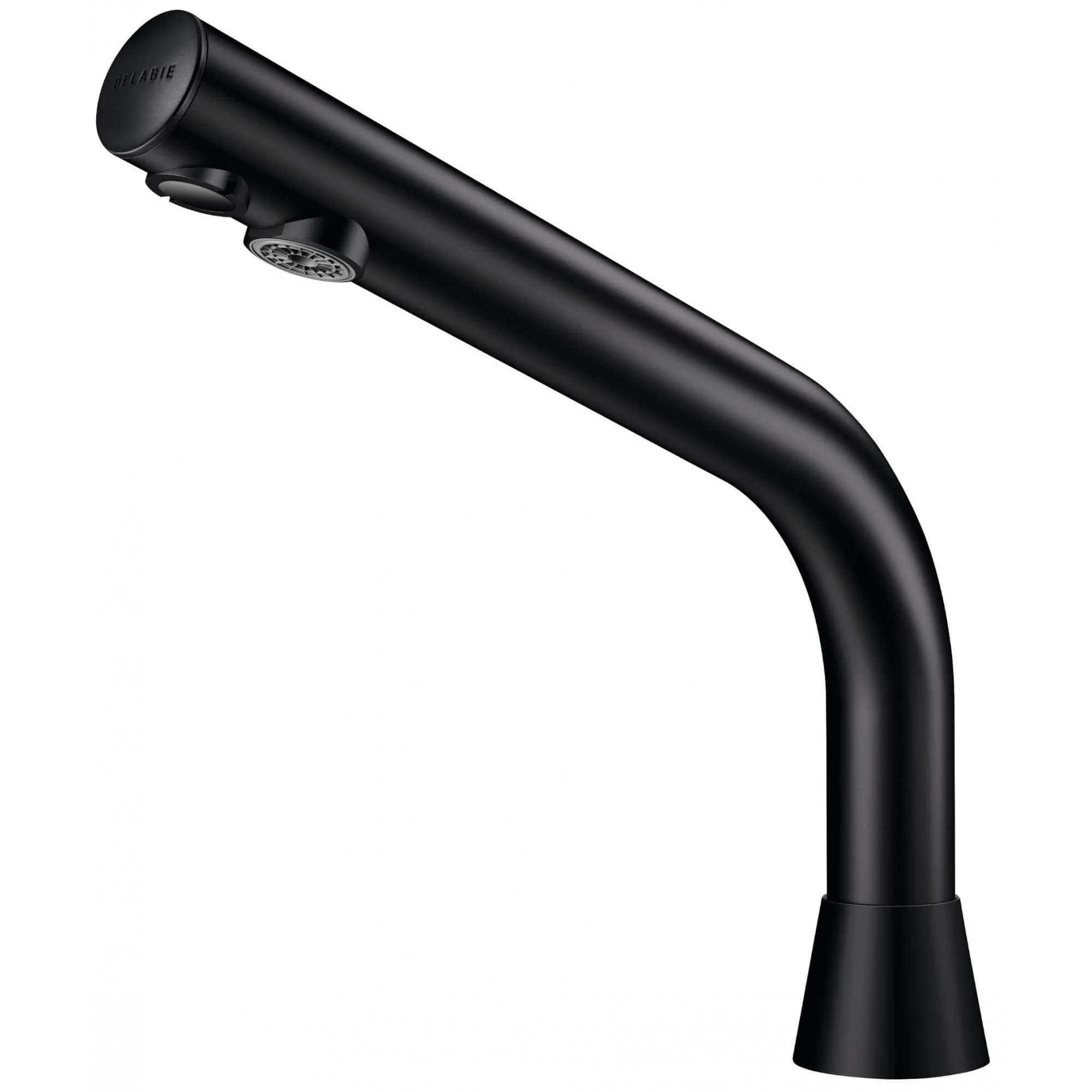 388035 / 488035 DELABIE Black BINOPTIC Electronic Tap for Semi-Recessed Basins (170mm High)