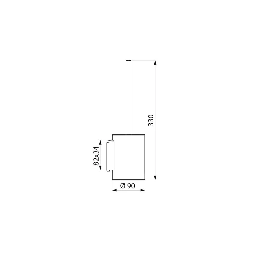4048 Be-Line® Wall Mounted Bacteriostatic Toilet Brush Set - Image 3