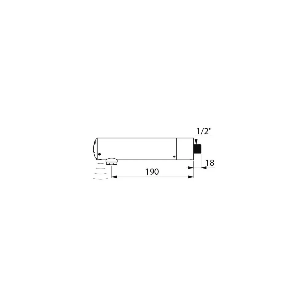 443006 DELABIE TEMPOMATIC 3 Wall Mounted Battery Operated Sensor Tap - Image 2