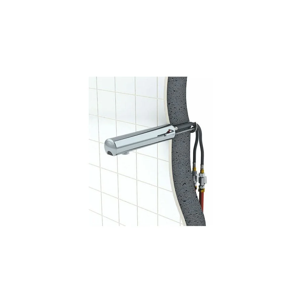 493410 / 493416 DELABIE TEMPOMATIC Wall Mounted F3/8" 130mm Electronic Mixer Tap - Image 3