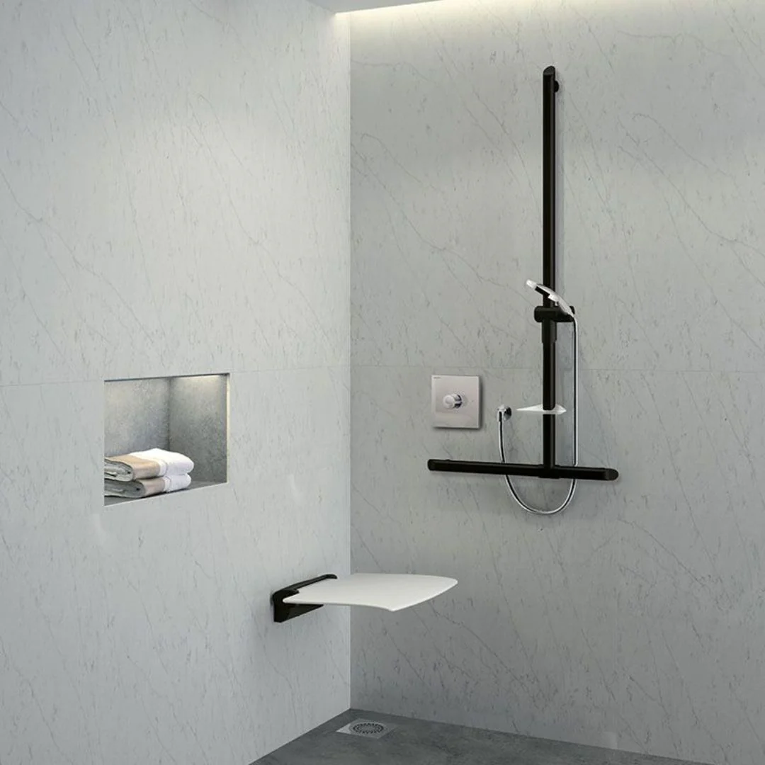 511920 Be-Line® Removable Lift-Up Aluminium Shower Seat - Image 8