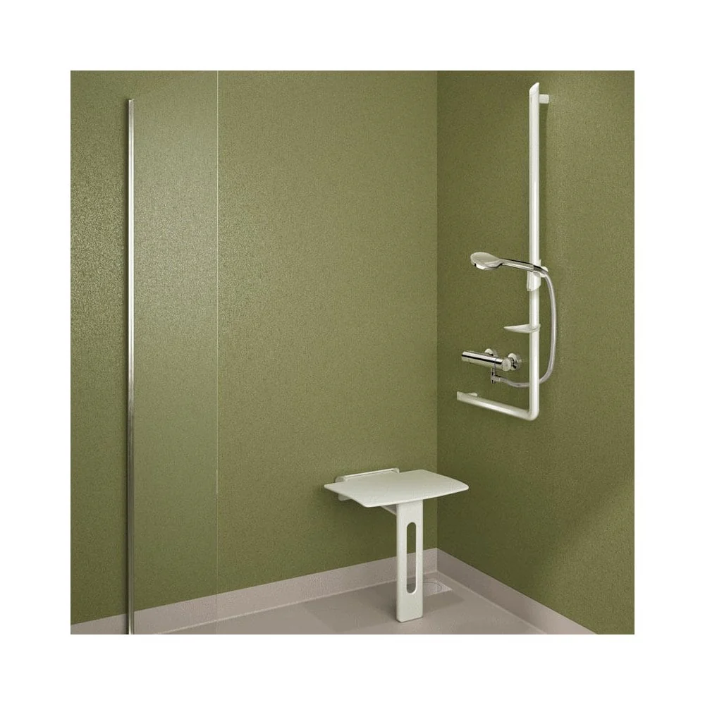 511930 Be-Line® Removable Lift-Up Aluminium Shower Seat with Leg - Image 6