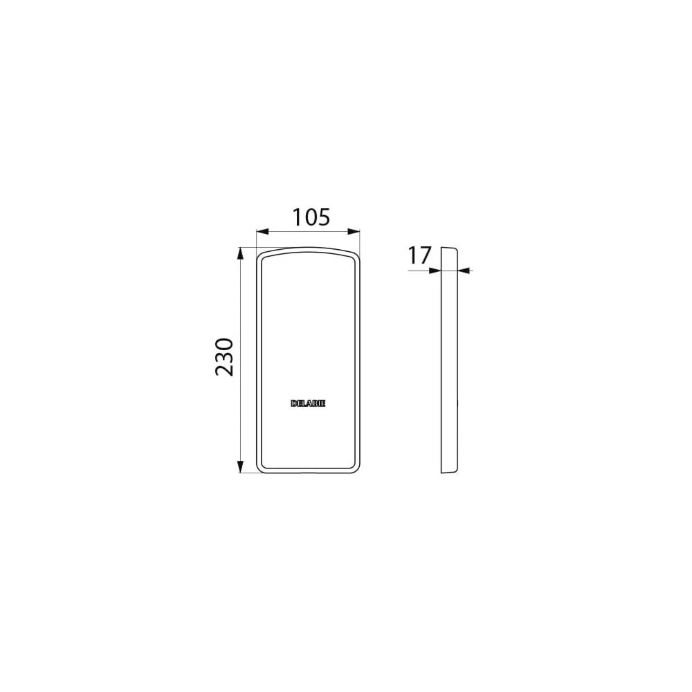 511950 DELABIE Be-Line® Wall Mounted Cover Plate for Drop Down Rail - Image 3