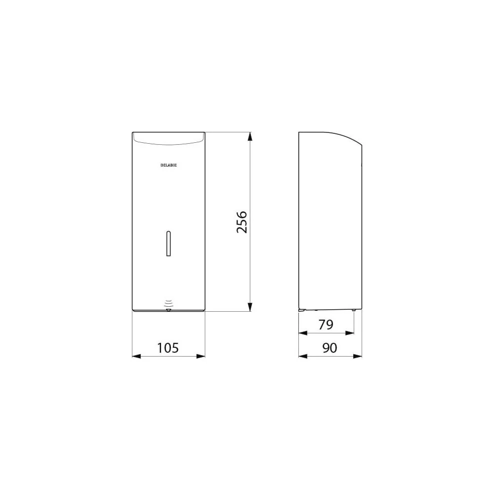 512066 DELABIE 1 Litre Wall Mounted Touch Free Liquid Soap Dispenser (Suitable for Hydroalcoholic Gel) - Image 5