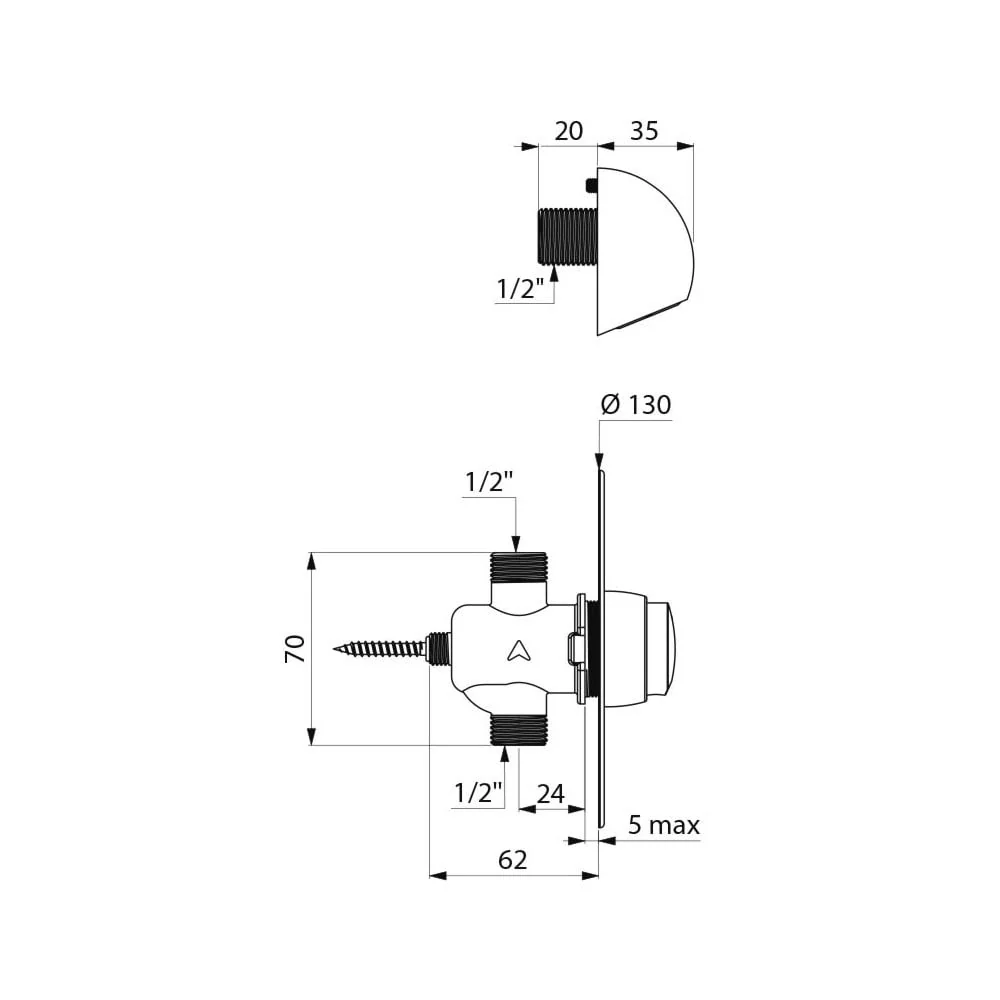749429 TEMPOSOFT 2 Recessed Time Flow Shower Kit - Image 2