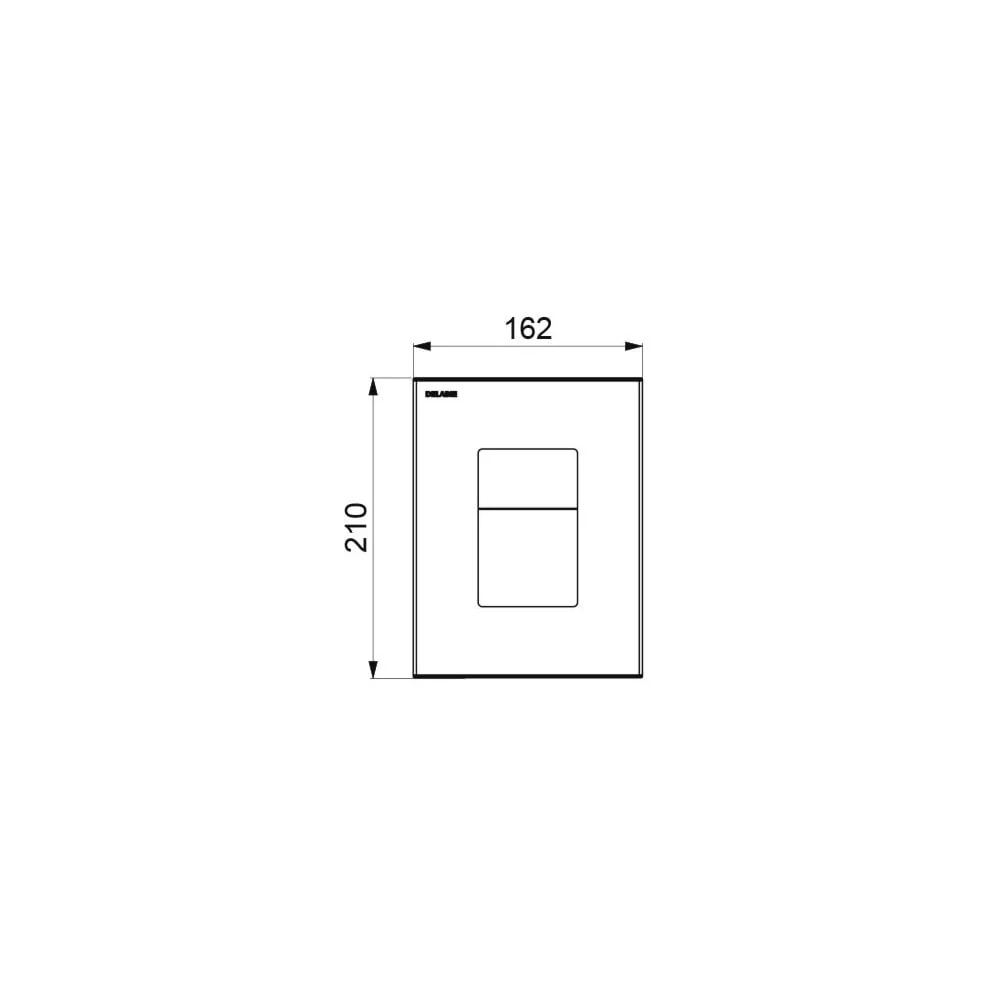 763000 DELABIE TEMPOFLUX 3 Rectangular Direct Flush System Control Plate for WCs - Image 2