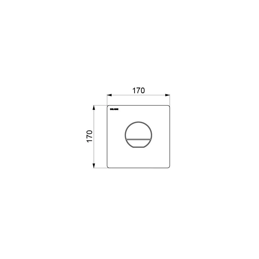 763040 DELABIE TEMPOFLUX 3 Circular Direct Flush System Control Plate for WCs - Image 2