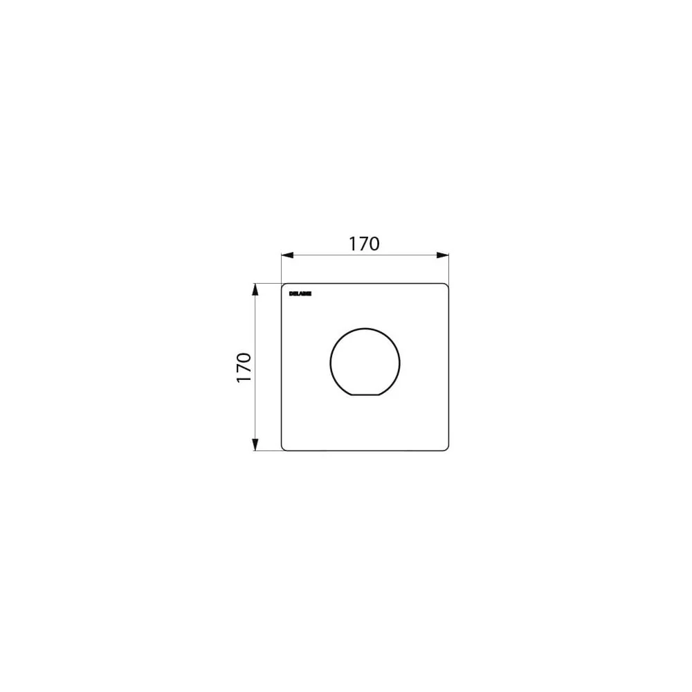 763041 DELABIE TEMPOFLUX 3 Round Direct Single Flush System Control Plate for WCs - Image 2