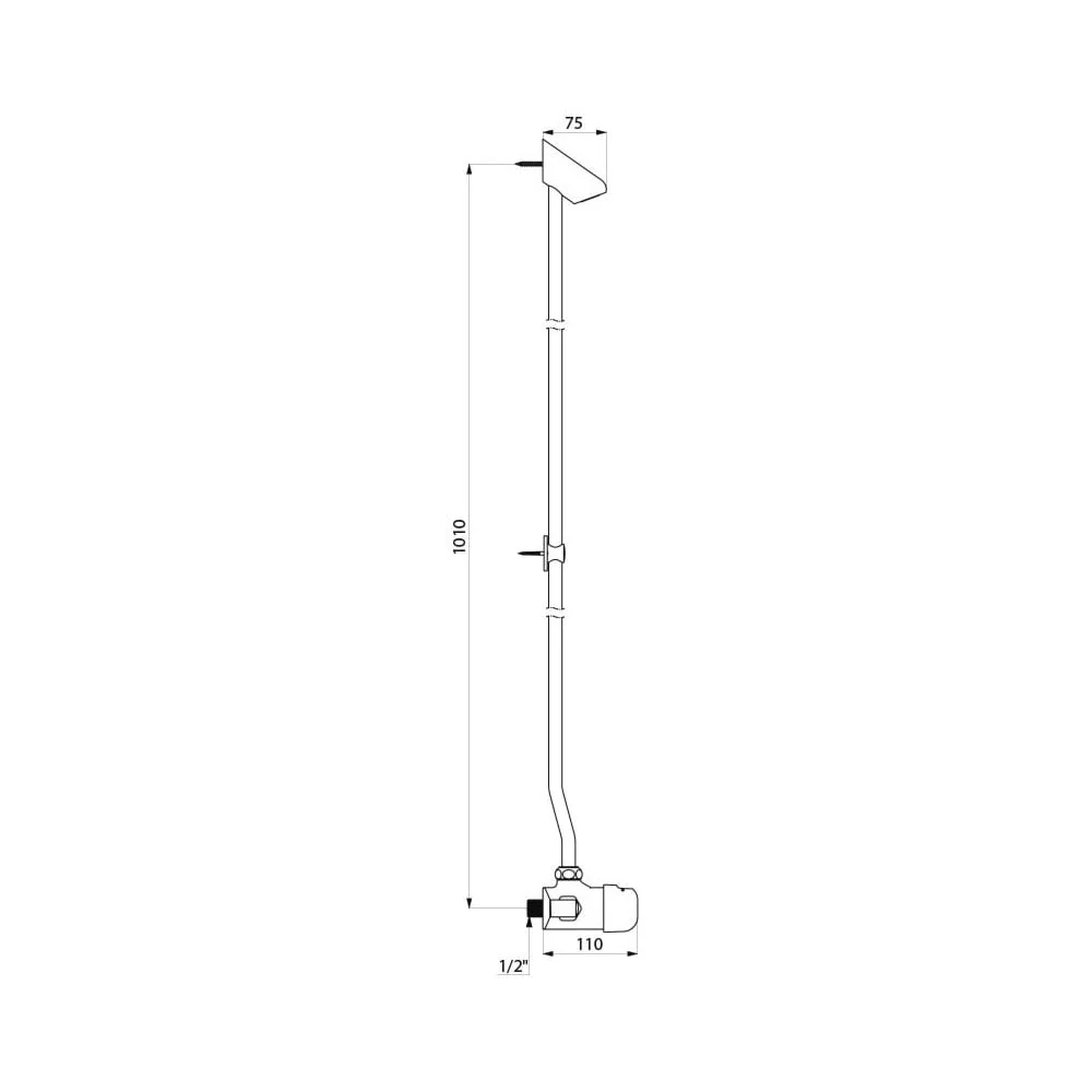 790008 TEMPOMIX Wall Mounted Time Flow Shower Kit for Exposed Installation - Image 2