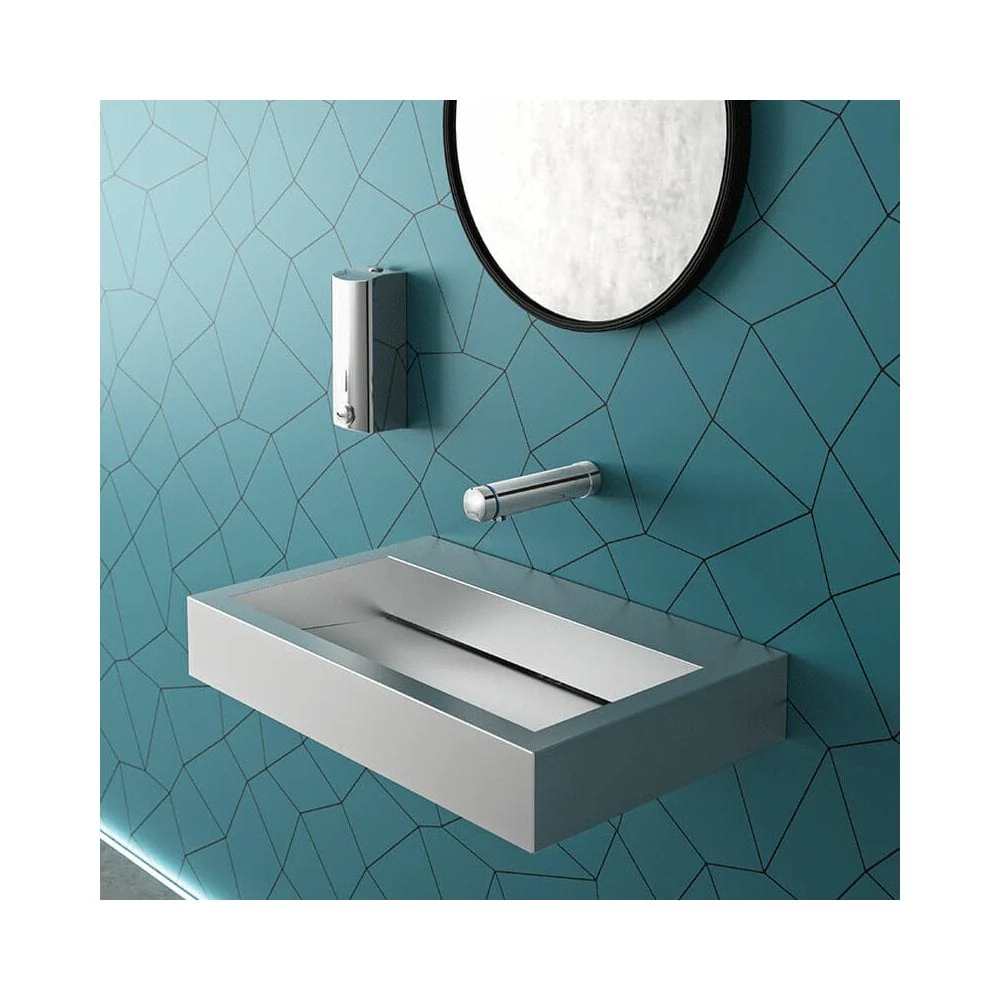 AQUEDUTO 700x440 Stainless Steel Wall Mounted Basin 120150 - Image 4