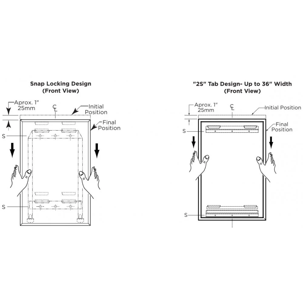 B-290 1830 Bathroom Vanity Mirror with Welded Frame (460x760) - Image 3