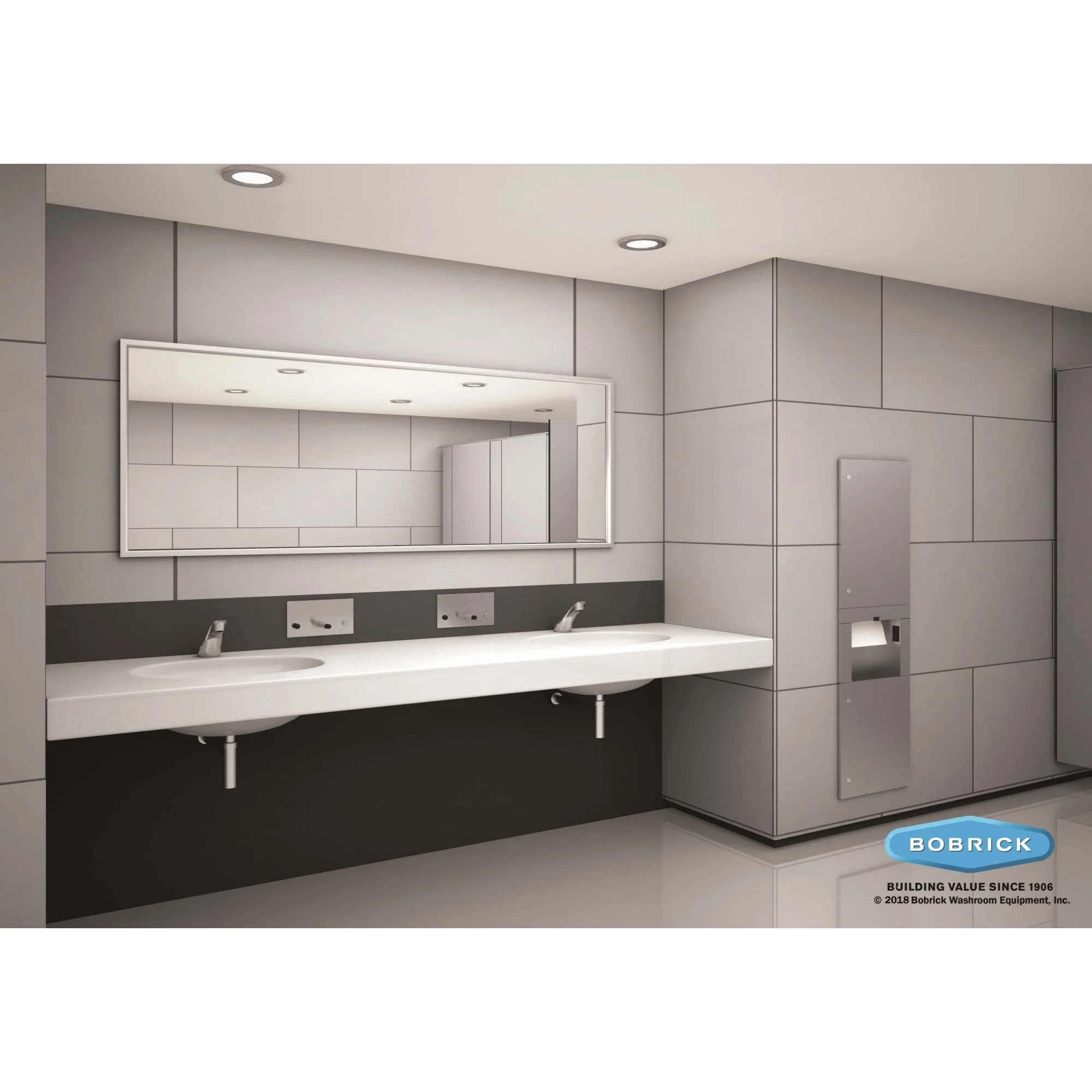 B-290 2460 Bathroom Vanity Mirror with Welded Frame (610x1520) - Image 5