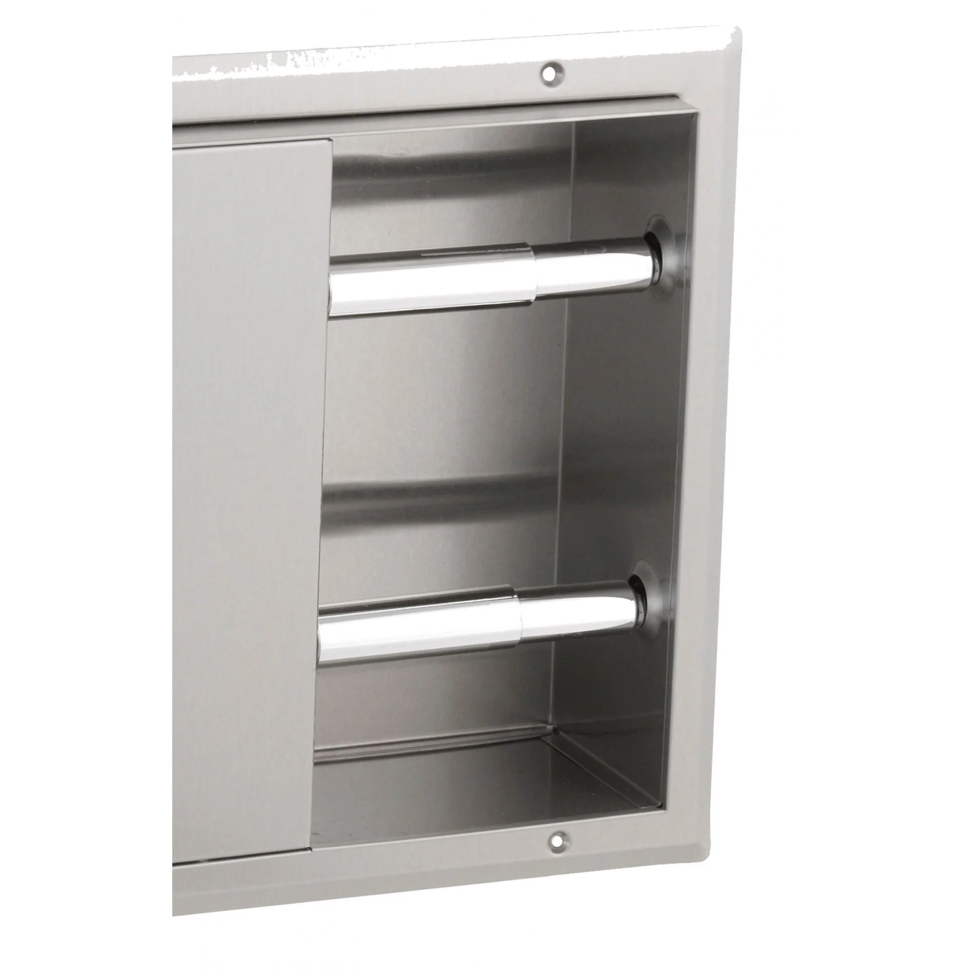 B-386 Double Toilet Roll Holder for Two Partitions - Image 3