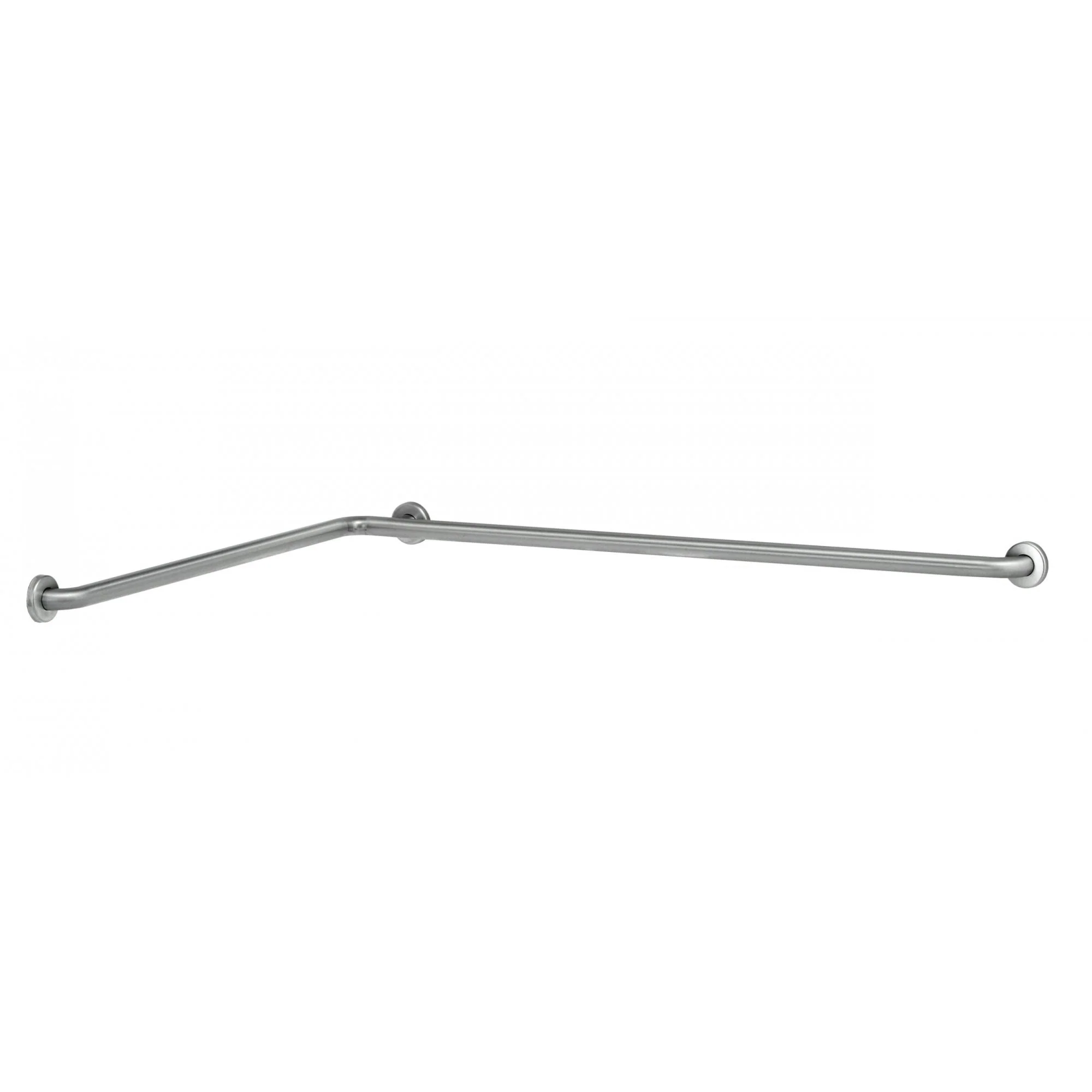 B-68137.99 38mm Diameter L-Shaped Two-Wall Horizontal Stainless Steel Grab Bar with Peened Gripping Surface (1005 x 1470mm)