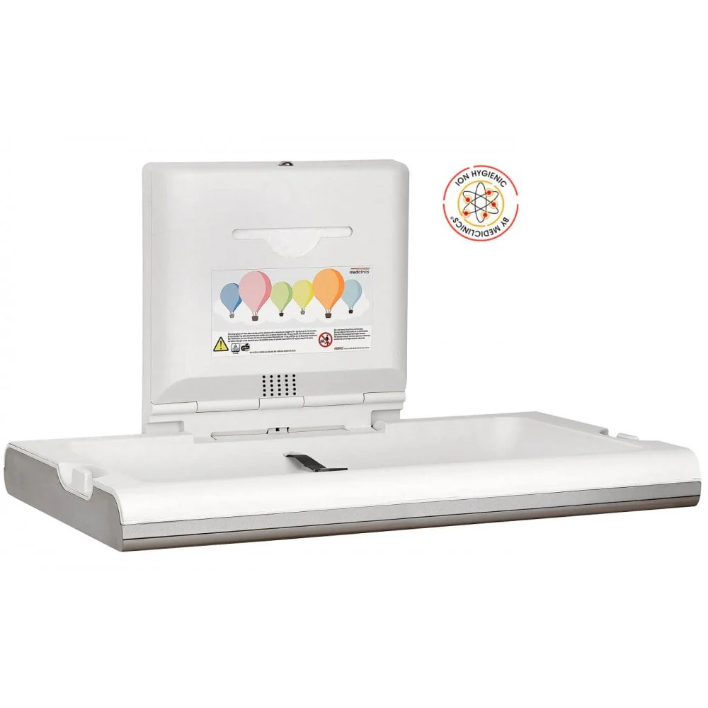 BabyMedi® Horizontal Baby Changing Station - Polypropylene / Stainless Steel with Ioniser - Image 3
