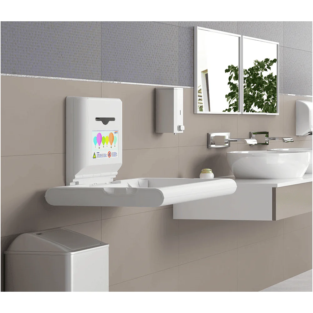 BabyMedi® Horizontal Baby Changing Station - Polypropylene / Stainless Steel with Ioniser - Image 8
