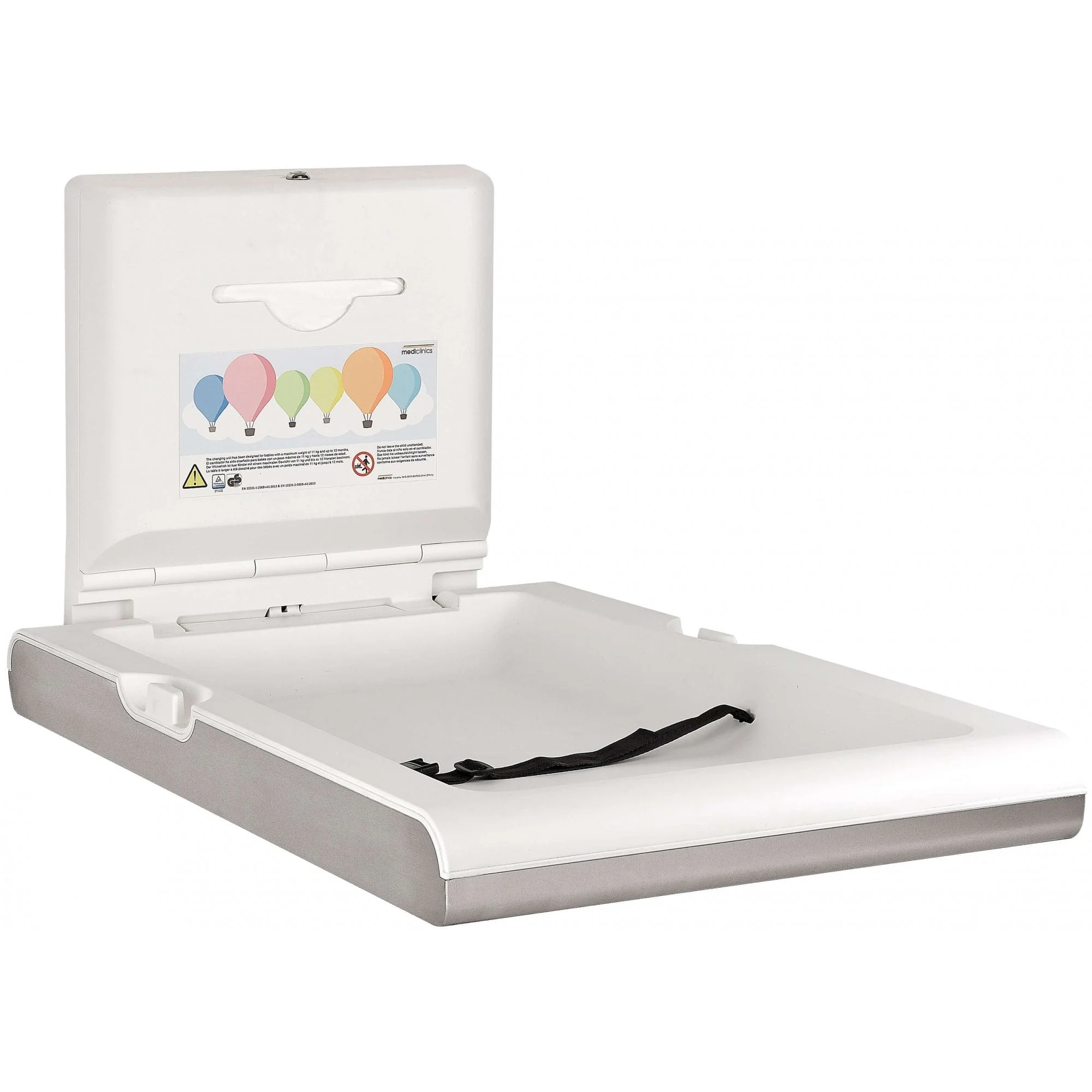 BabyMedi® Vertical Baby Changing Station - Polypropylene / Stainless Steel - Image 4