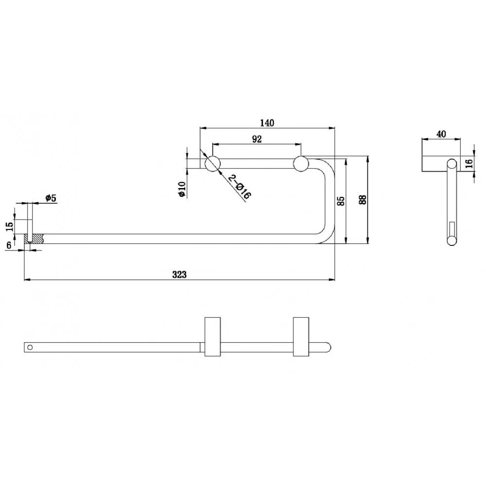 BC270-2 / BC270-2B Dolphin Double Stainless Steel Toilet Roll Holder - Image 2