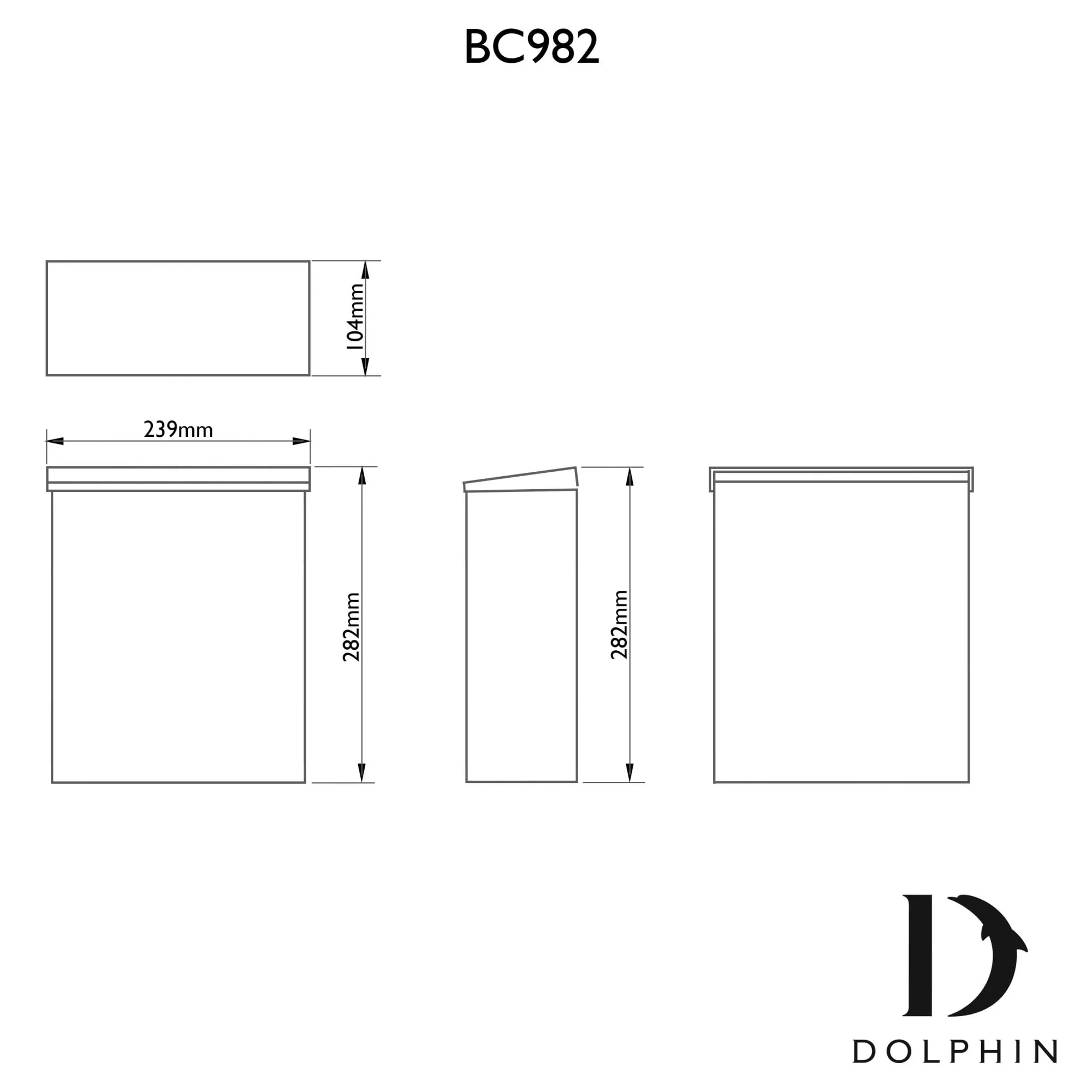 BC982 Dolphin 5L Floor Standing Stainless Steel Bin - Image 2