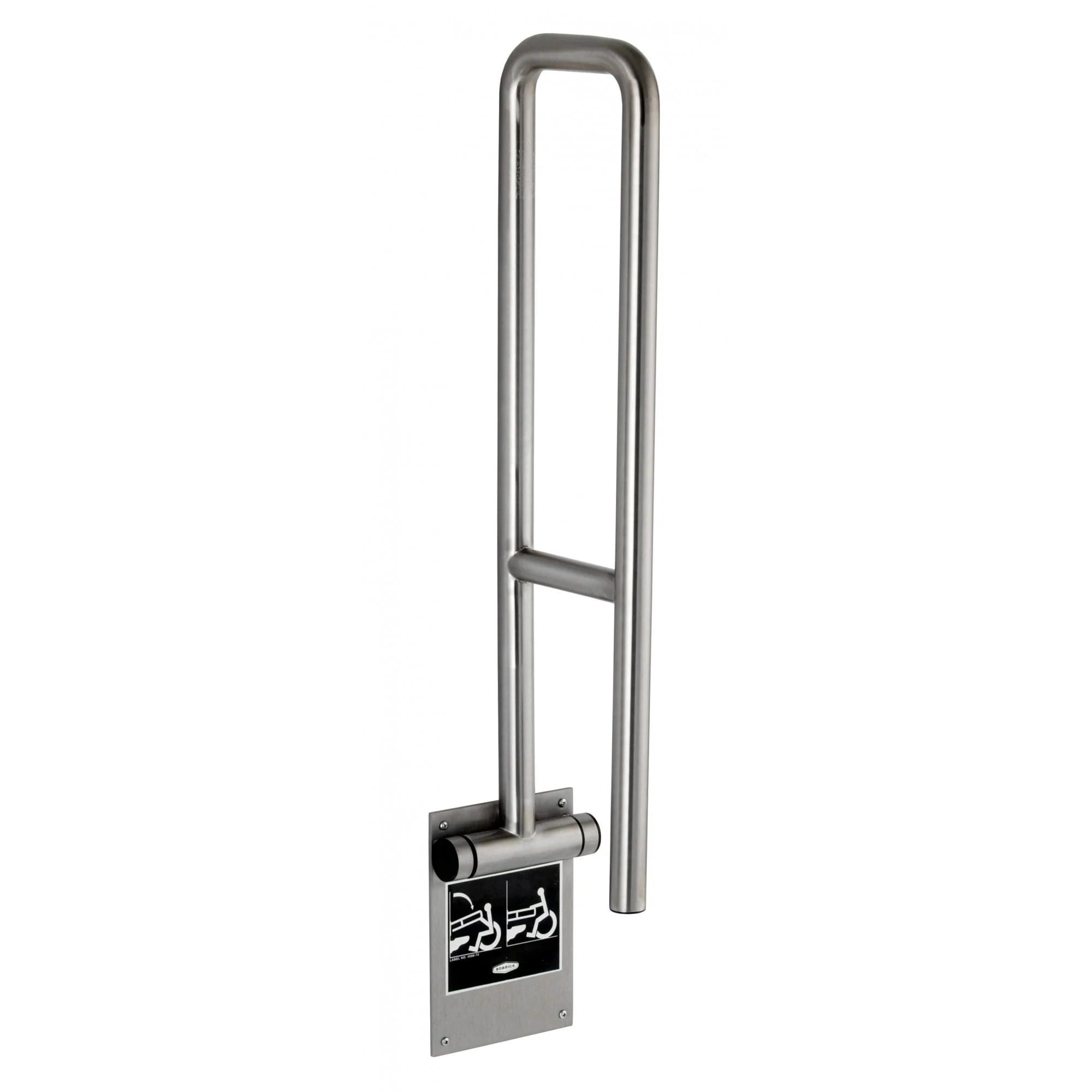 B-4998 735mm Stainless Steel Fold-down Grab Bar - Image 2