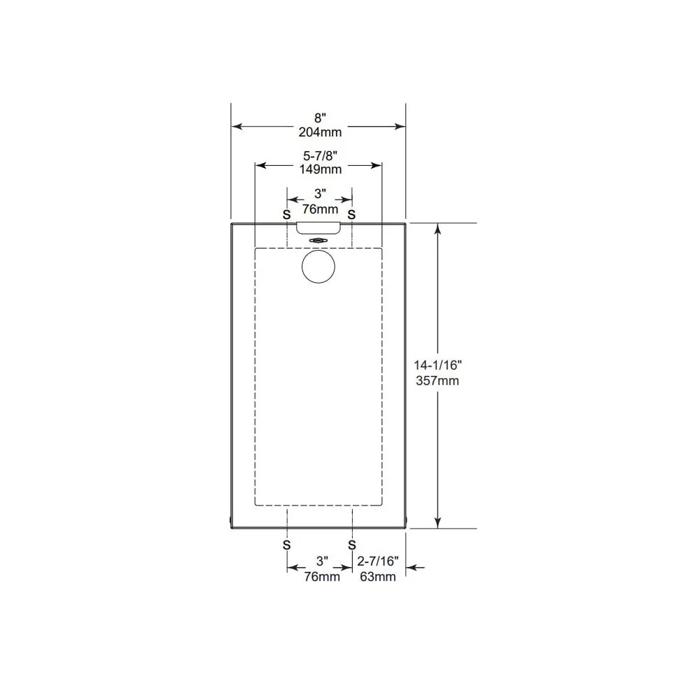 B-3513 Recessed 2.3L Sanitary Napkin Disposal - Image 3