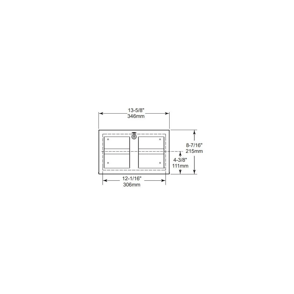 B-35883 Recessed Multi-Roll Toilet Roll Dispenser - Image 4