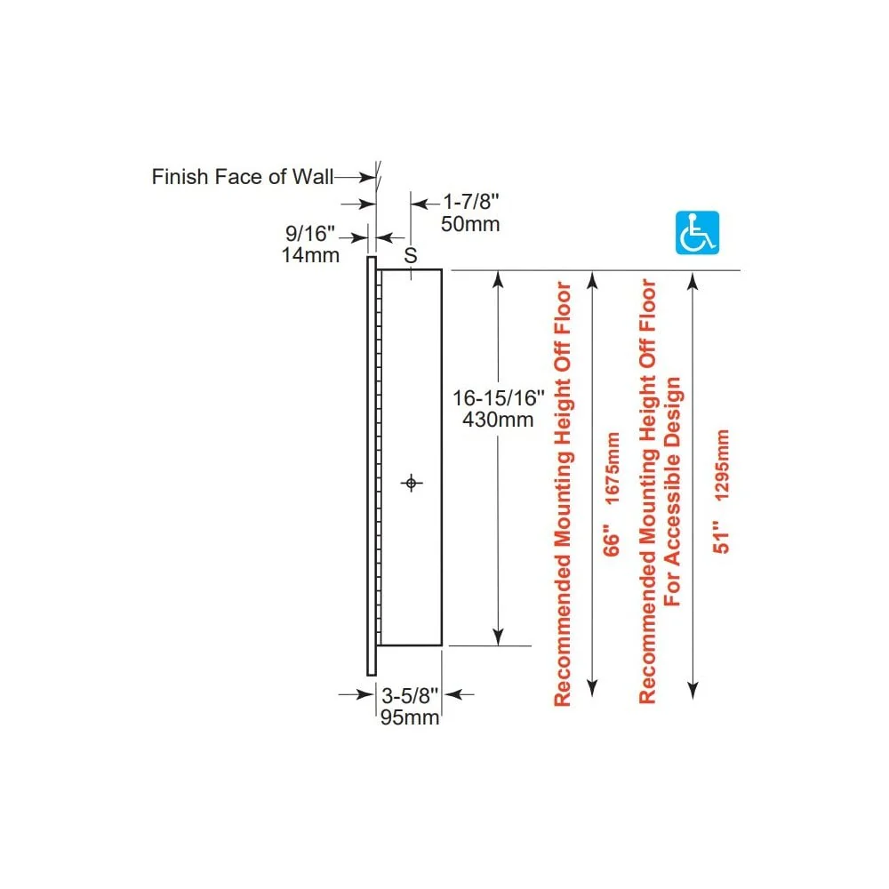 B-35903 TowelMate® Recessed Paper Towel Dispenser - Image 8