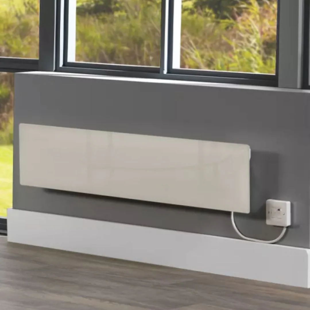 Clip-on Anthracite or White Glass Front for Dimplex Alta Wi-Fi Panel Heater (20cm profile) - Image 3