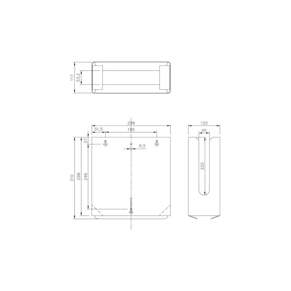 DP3105 Dolphin Prestige Open Top Paper Towel Dispenser - Image 2