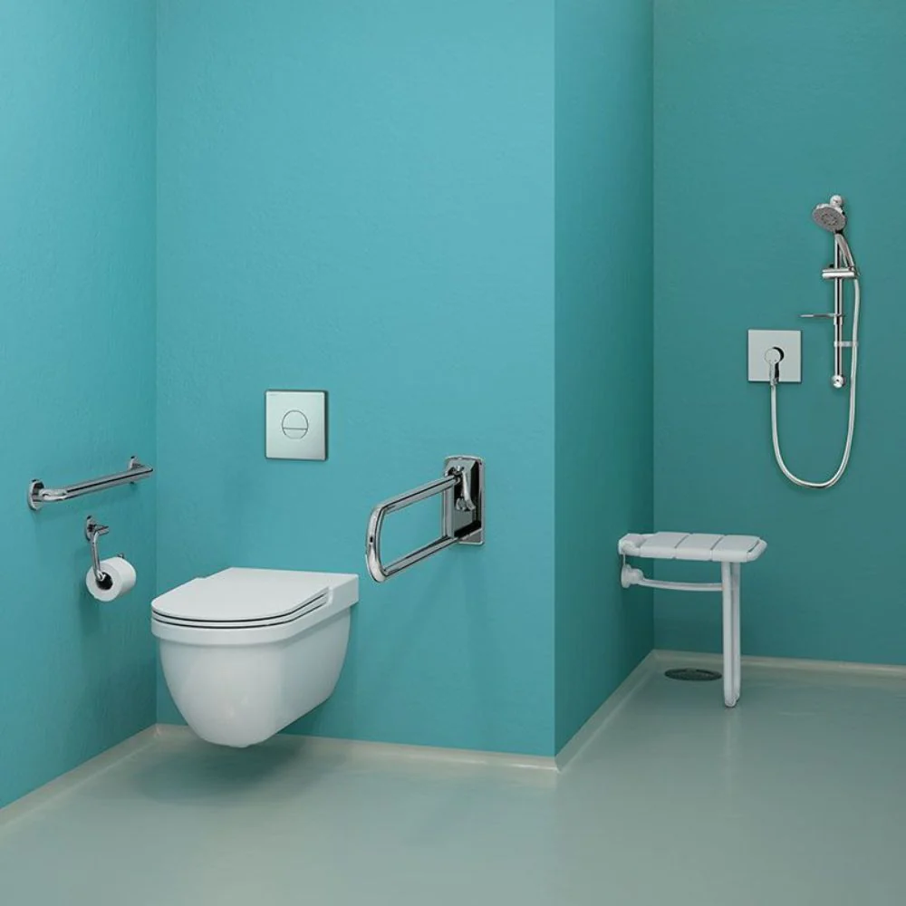 510400 Wall-Mounted Lift-Up Shower Seat With ALU Leg - Image 5