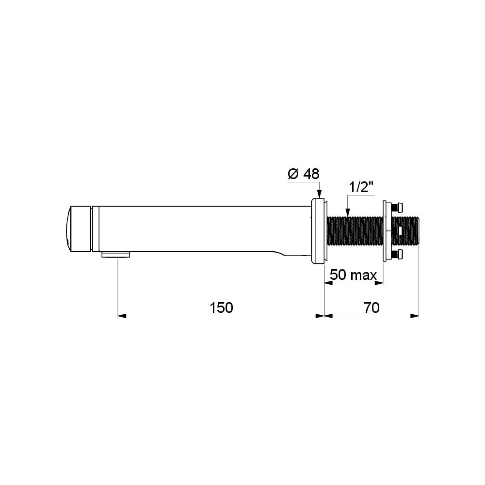 DELABIE TEMPOSOFT 2 741555 Wall Mounted Time Flow Tap - Image 3