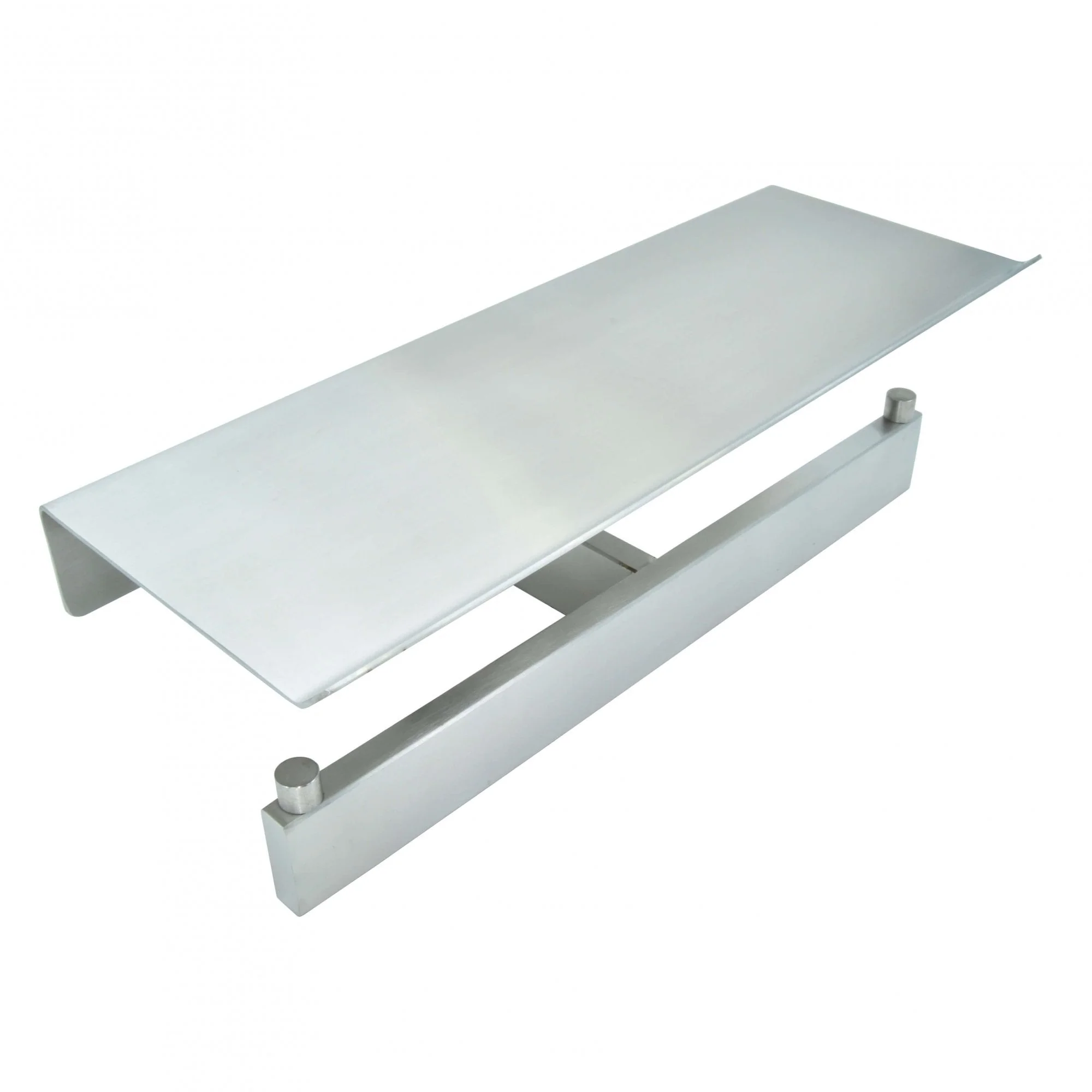Double Toilet Paper Roll Holder with Shelf - Image 3