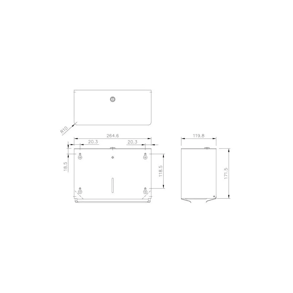 DP3102 Dolphin Wall Mounted Prestige Paper Towel Dispenser - Image 2