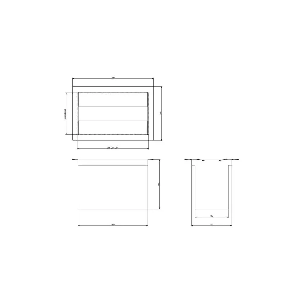 DP3201 Dolphin Prestige Counter Recessed Paper Towel Dispenser - Image 2