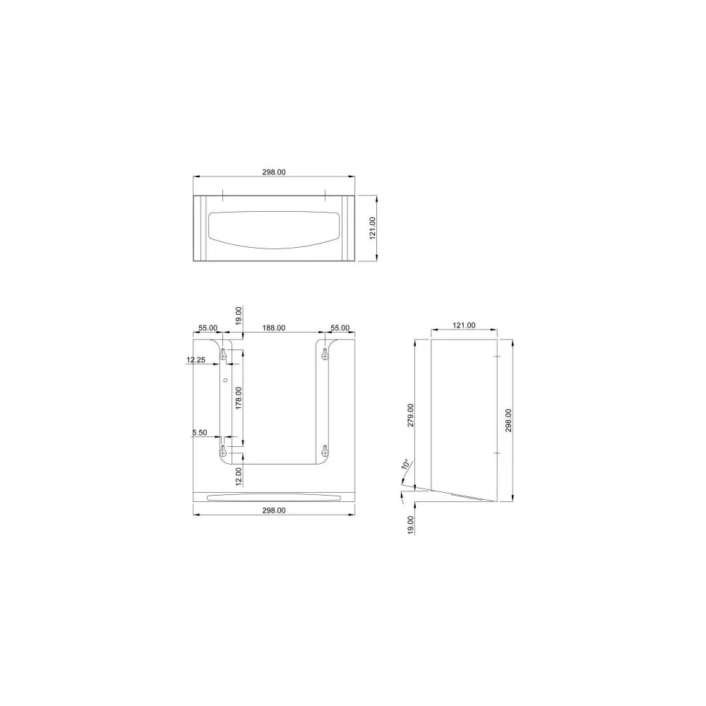DP3502 Dolphin Behind Hinged Mirror Paper Towel Dispenser - Image 2