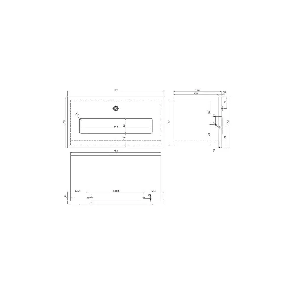 DP3601 Dolphin Prestige Under Counter Paper Towel Dispenser - Image 2
