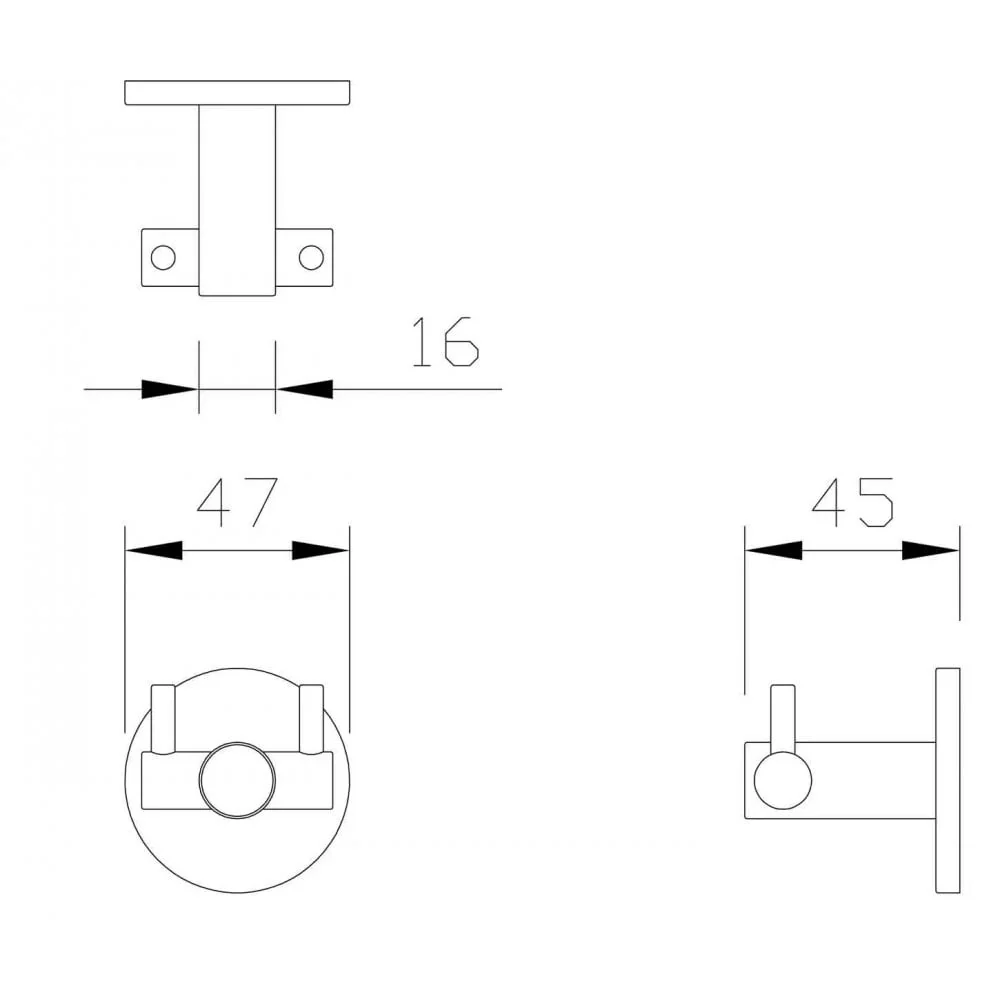 DP7103 Dolphin Dual Robe Hook - Image 2
