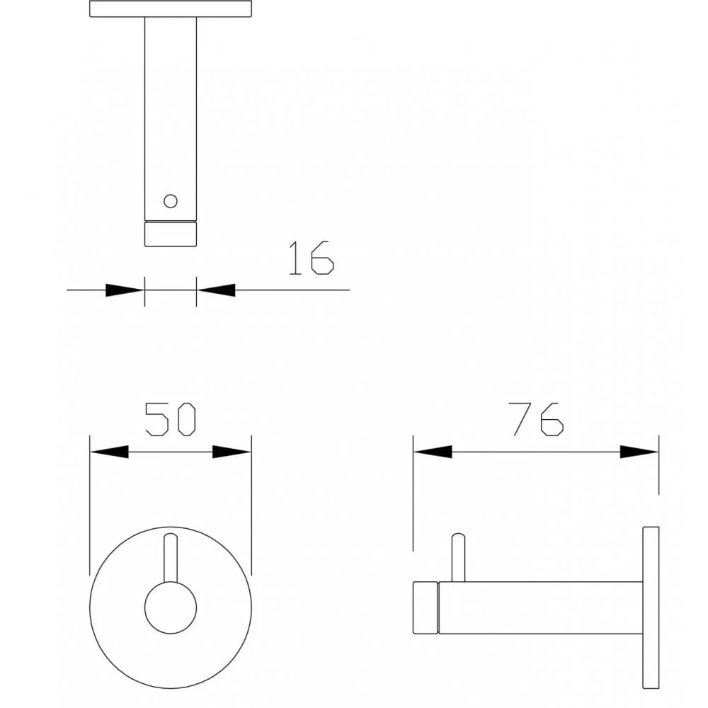 DP7104 Dolphin Stainless Steel Door Stop and Hook - Image 2
