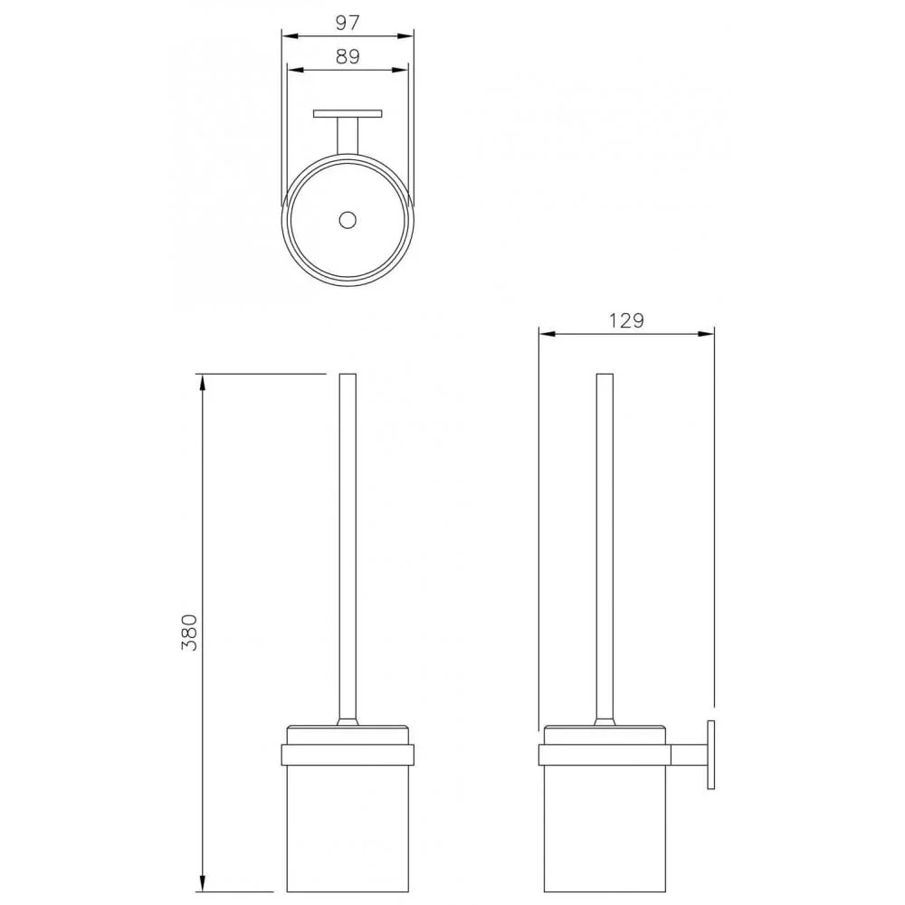 DP7504 Dolphin Wall Mounted Toilet Brush Set - Image 2