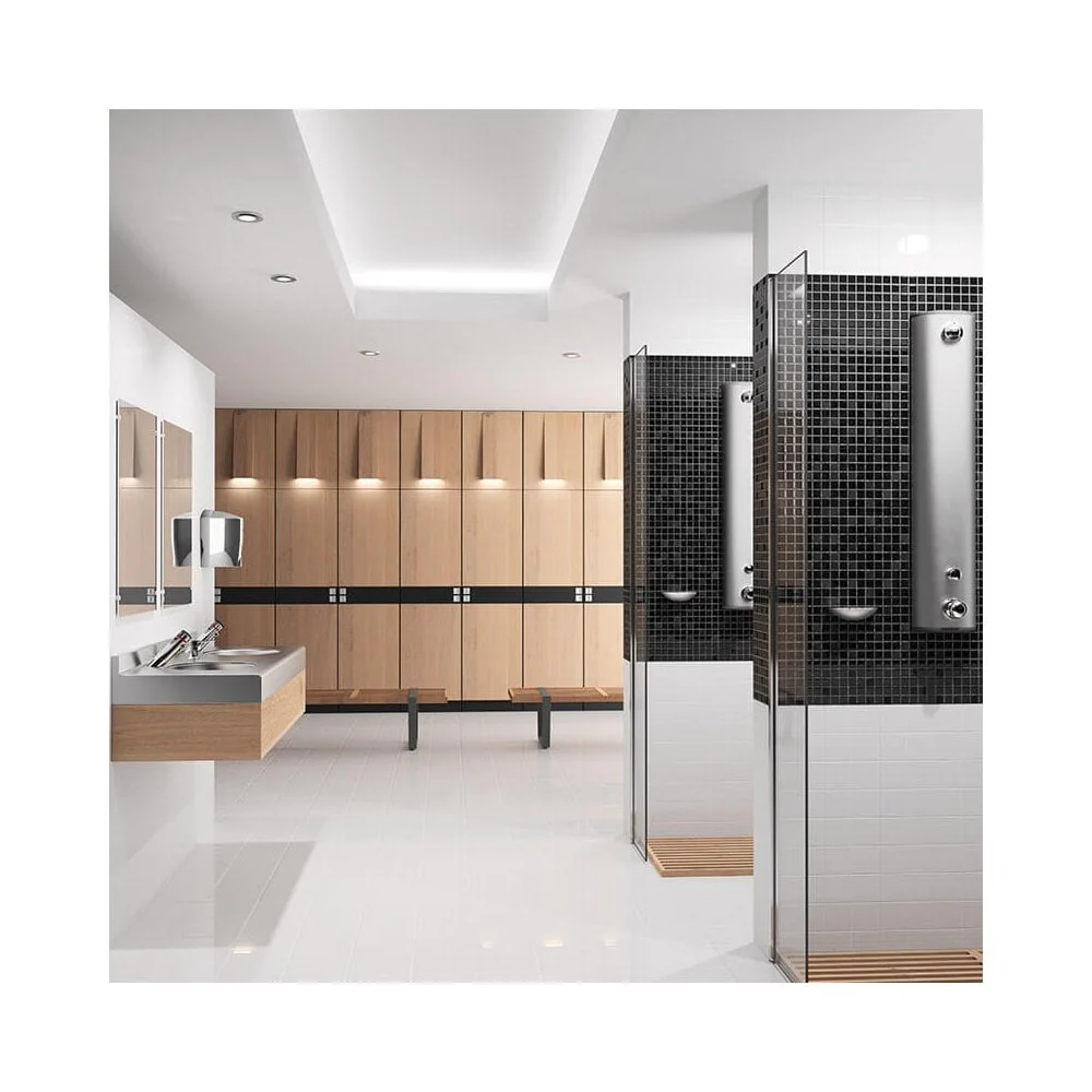 DUPLO RP Stainless Steel Wall-Mounted Multiple Washbasin with Splashback L.1200mm 120390 - Image 3