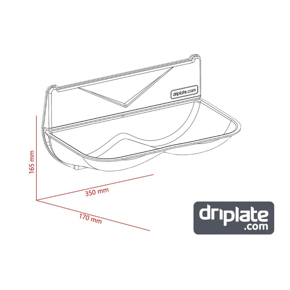 driplate® Hand Dryer Drip Tray - Grey - Image 3