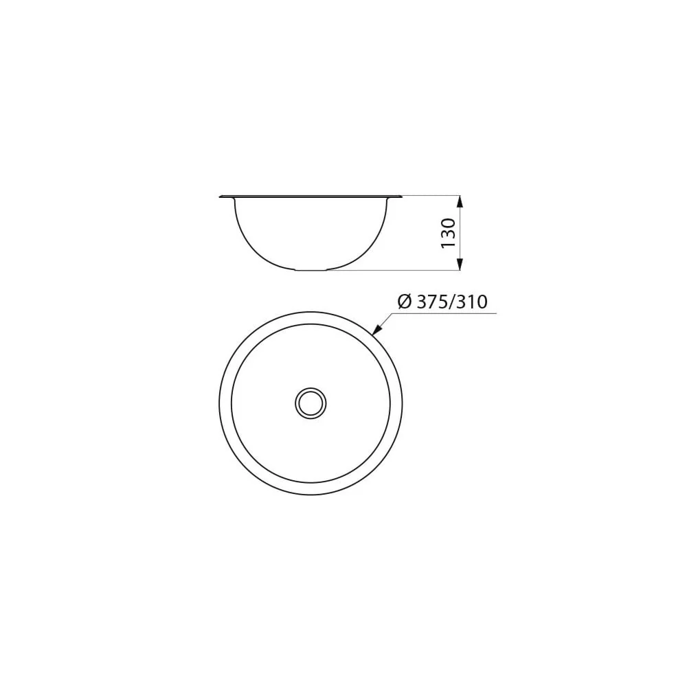 HEMI Ø310 Stainless Steel Inset Basin 120470 - Image 5