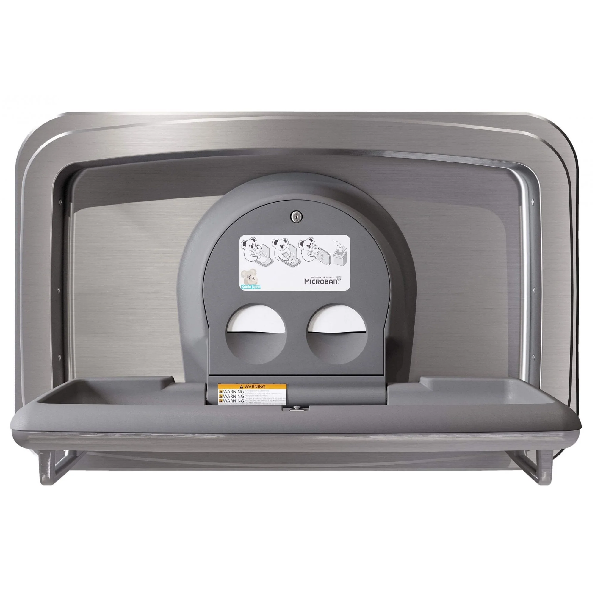KB310-SSWM-EN Horizontal Stainless Steel Surface-Mounted Baby Changing Station - Image 5
