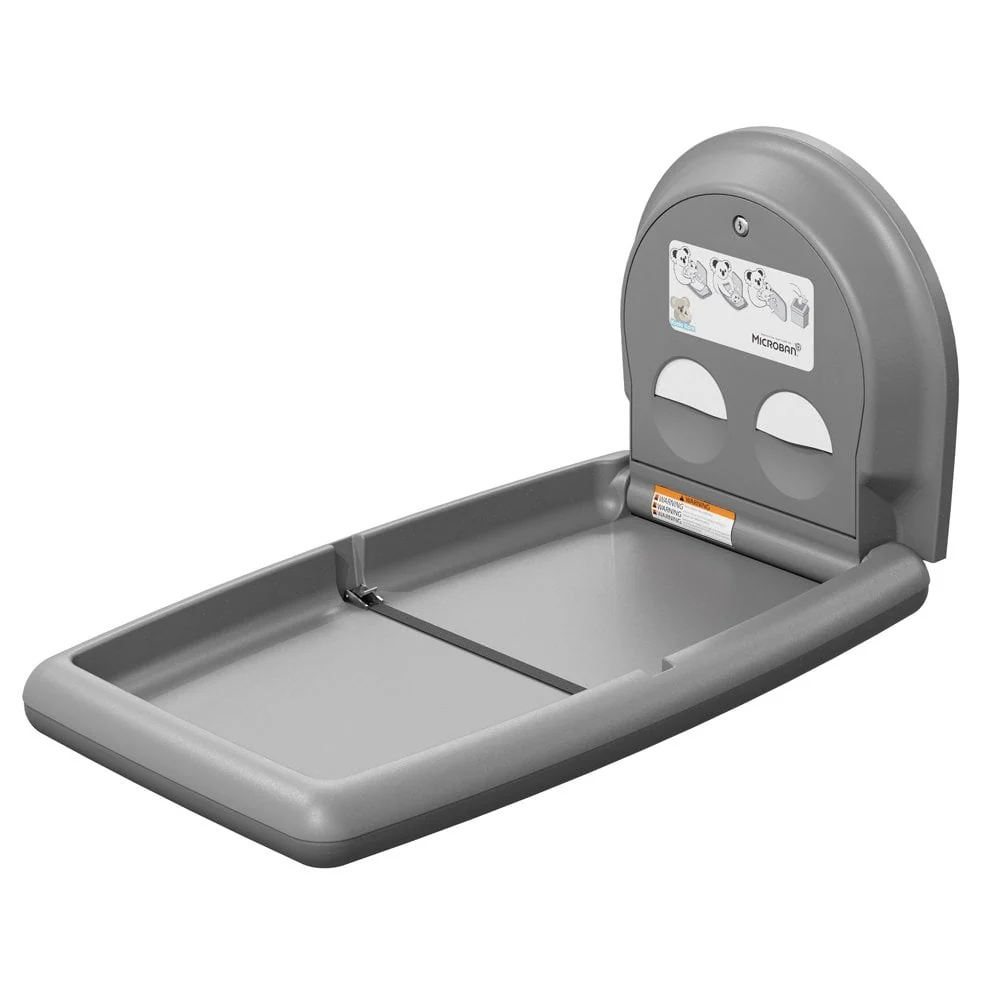 KB301SS Koala Kare Stainless Steel Veneer Vertical Surface Mounted Baby Changing Station - Image 3