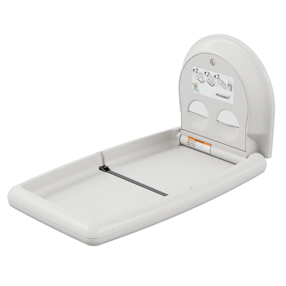 KB301SS Koala Kare Stainless Steel Veneer Vertical Surface Mounted Baby Changing Station - Image 5