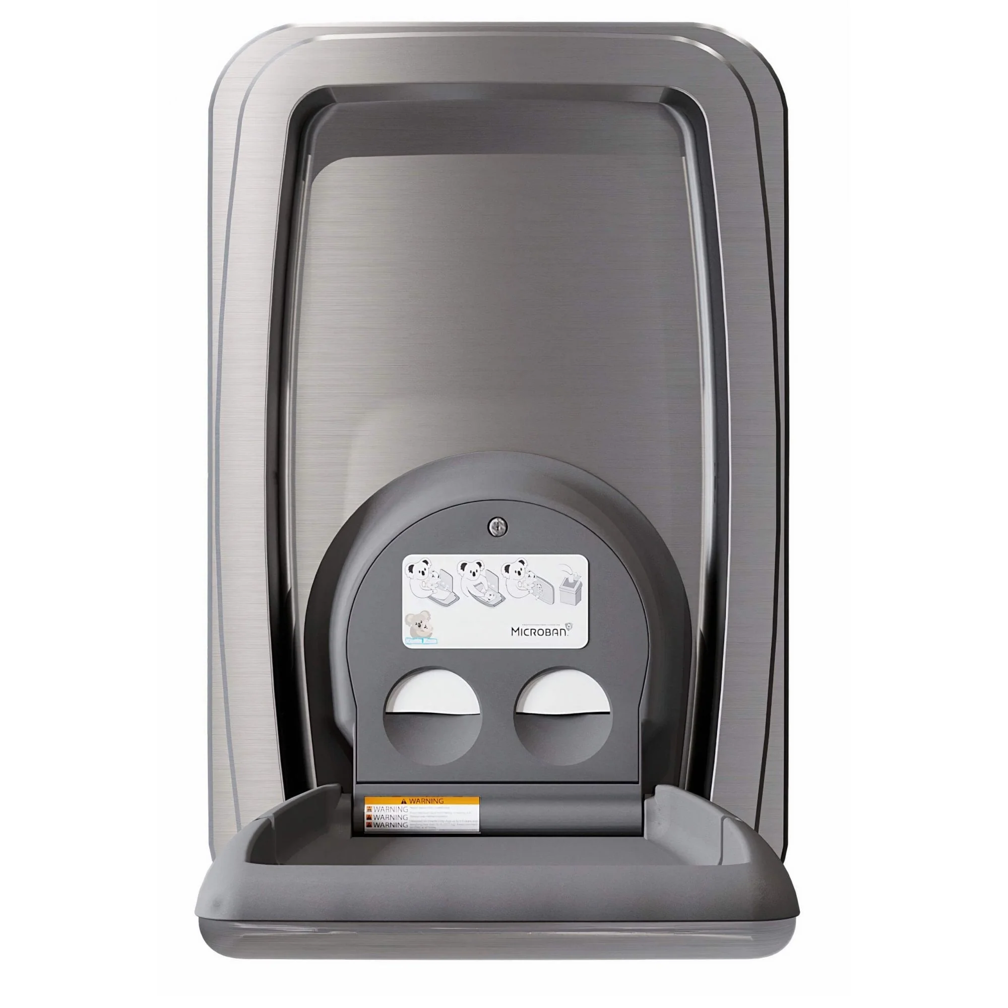 KB311-SSWM-EN Vertical Stainless Steel Surface-Mounted Baby Changing Station - Image 5