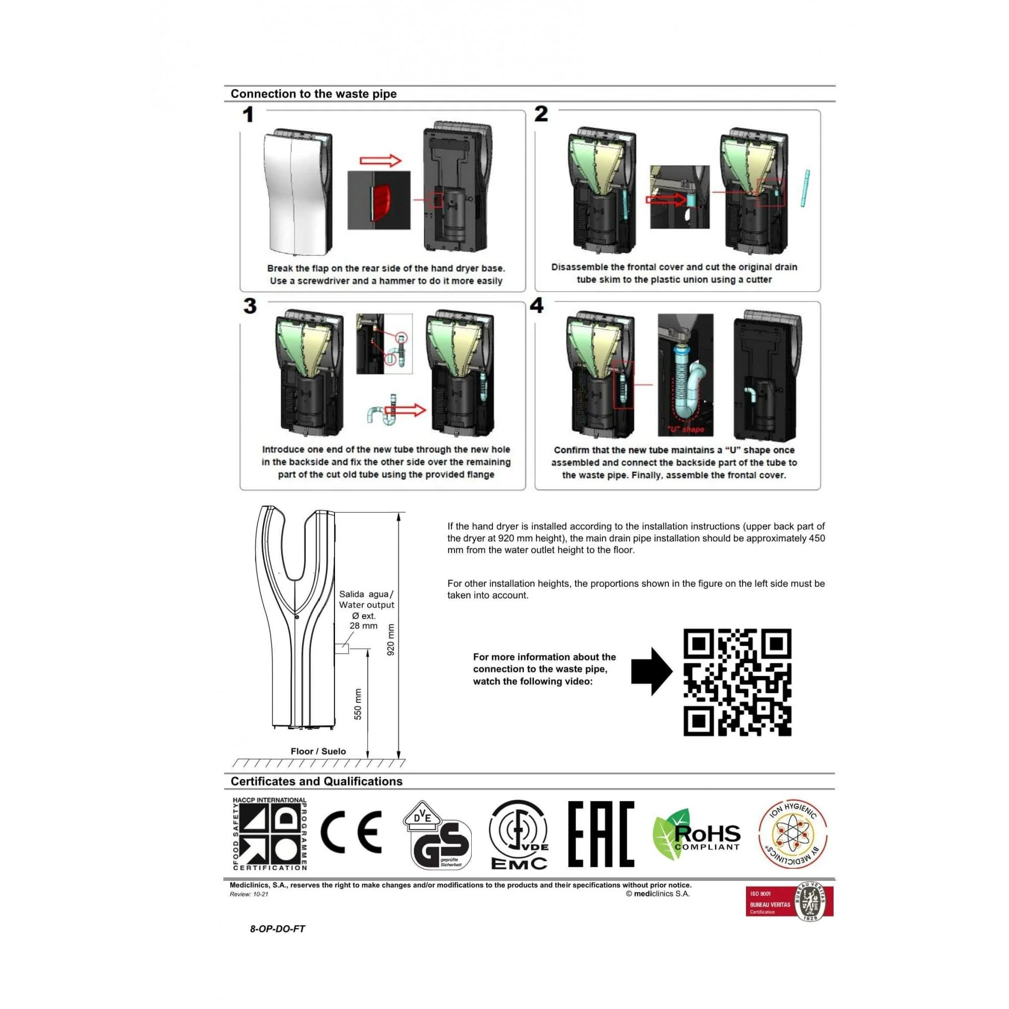 Mediclinics Dualflow® Plus Eco Hand Dryer - Silver - Image 4