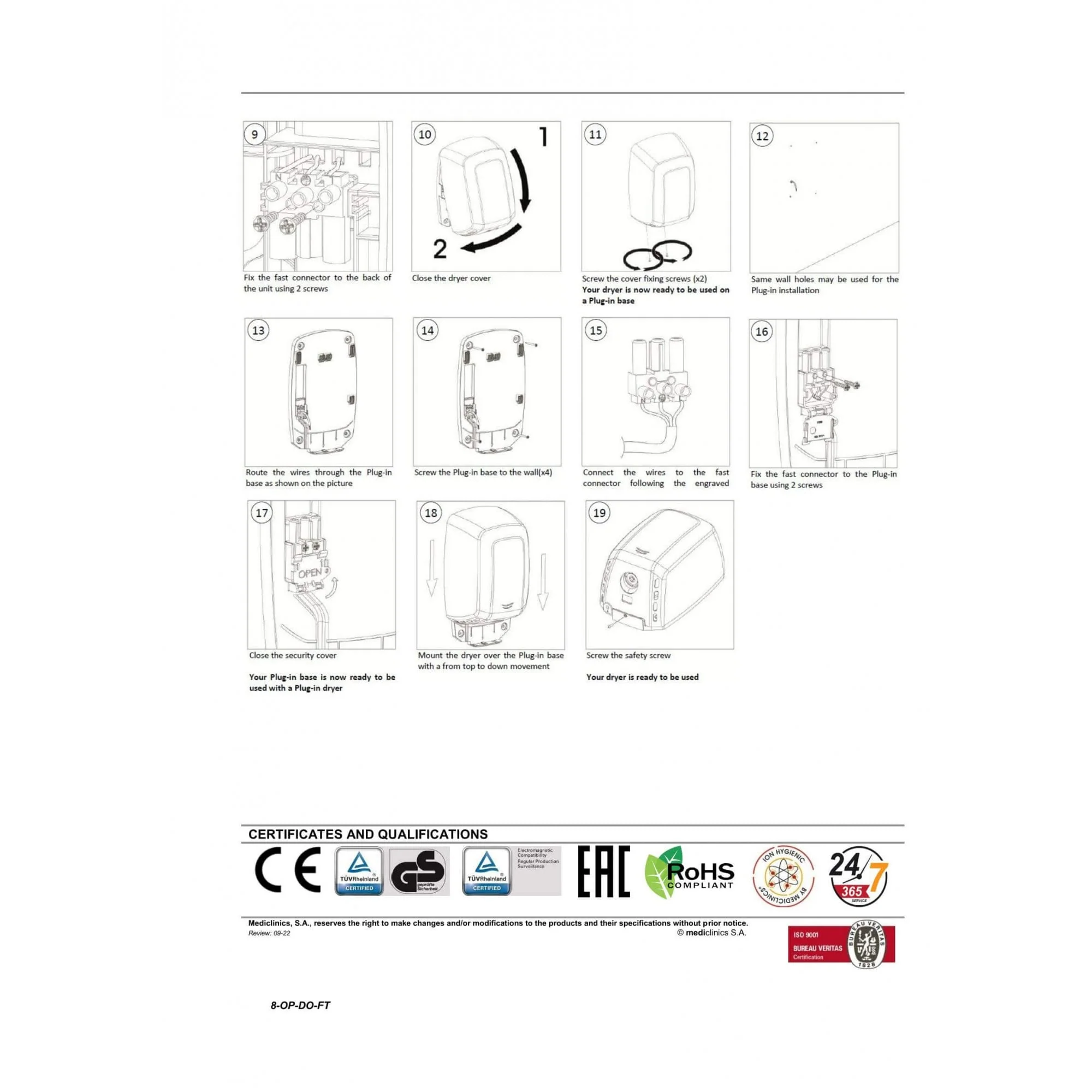 Mediclinics Machflow Plus HEPA & Ioniser Hand Dryer - Black M09AB-I - Image 7